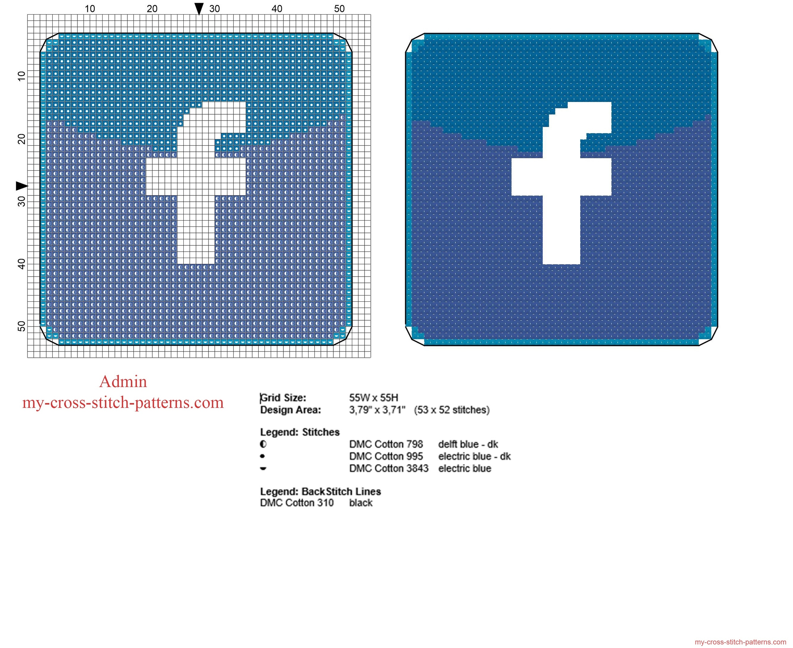 facebook_logo_in_fifty_stitches_free_cross_stitch_pattern
