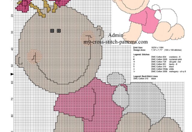 female_baby_crawling_free_cross_stitch_pattern