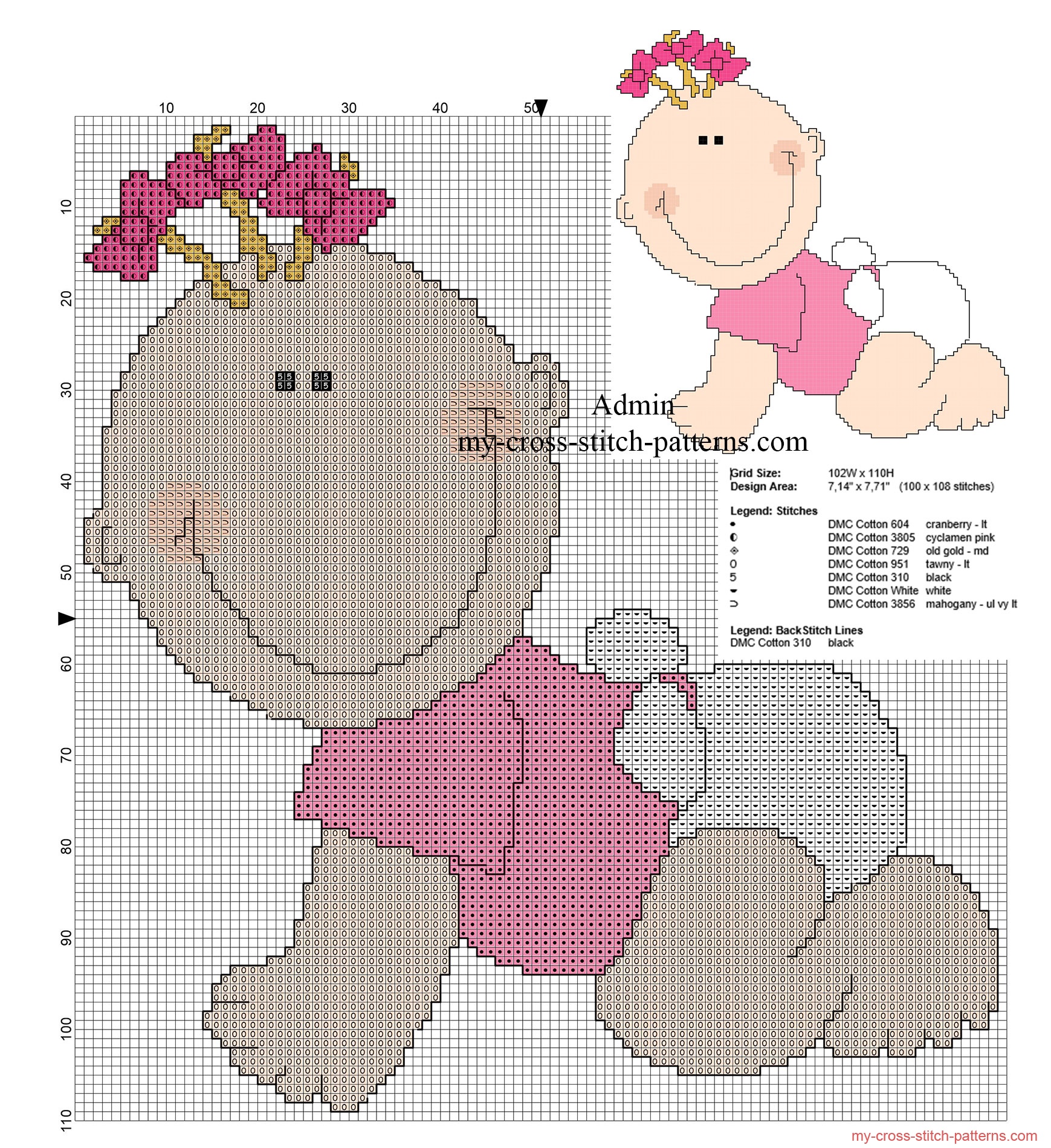 female_baby_crawling_free_cross_stitch_pattern