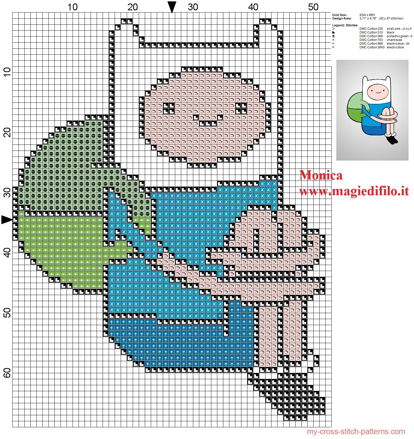 finn_the_human_adventure_time_cross_stitch_pattern