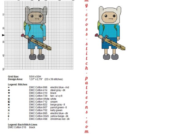 finn_the_human_adventure_time_cross_stitch_pattern_2