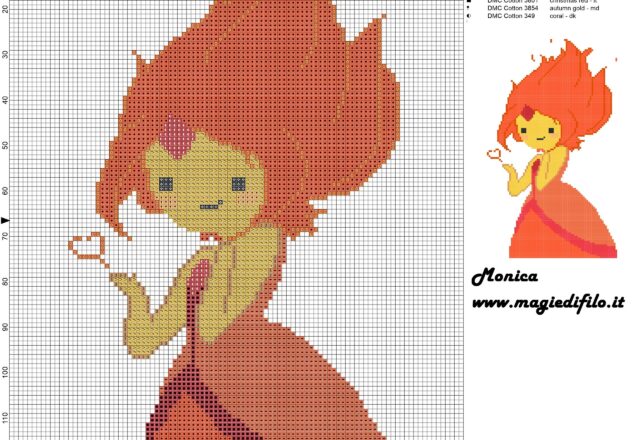 flame_princess_adventure_time_cross_stitch_pattern_