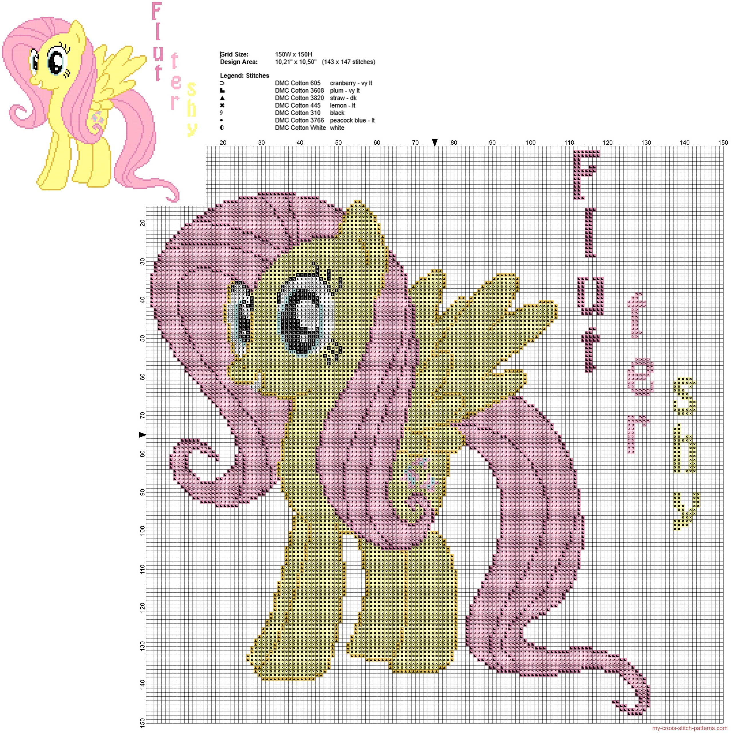 fluttershy_my_little_pony_free_cross_stitch_pattern_big_size_150_stitches