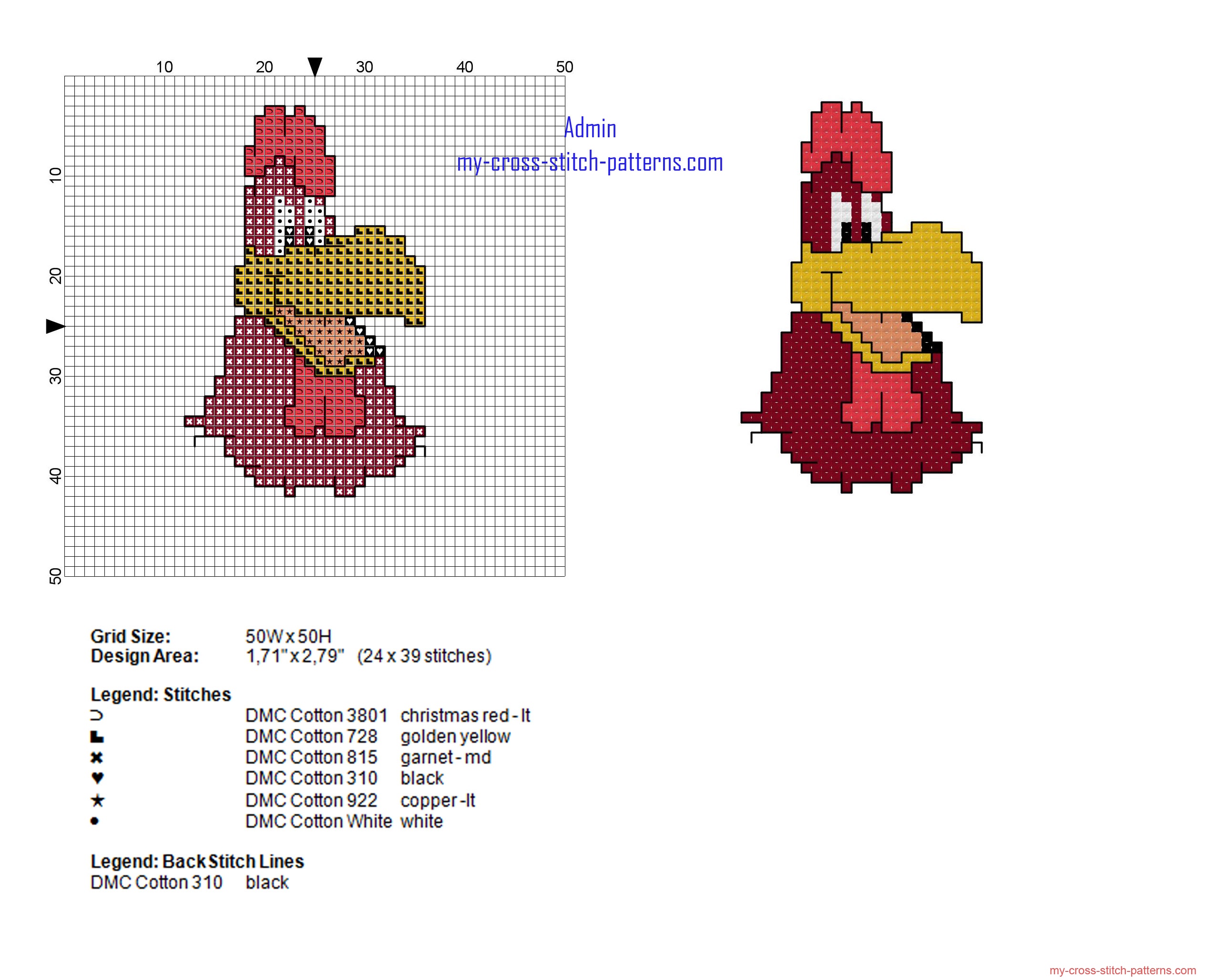 foghorn_leghorn_face_looney_tunes_cross_stitch_pattern_height_40