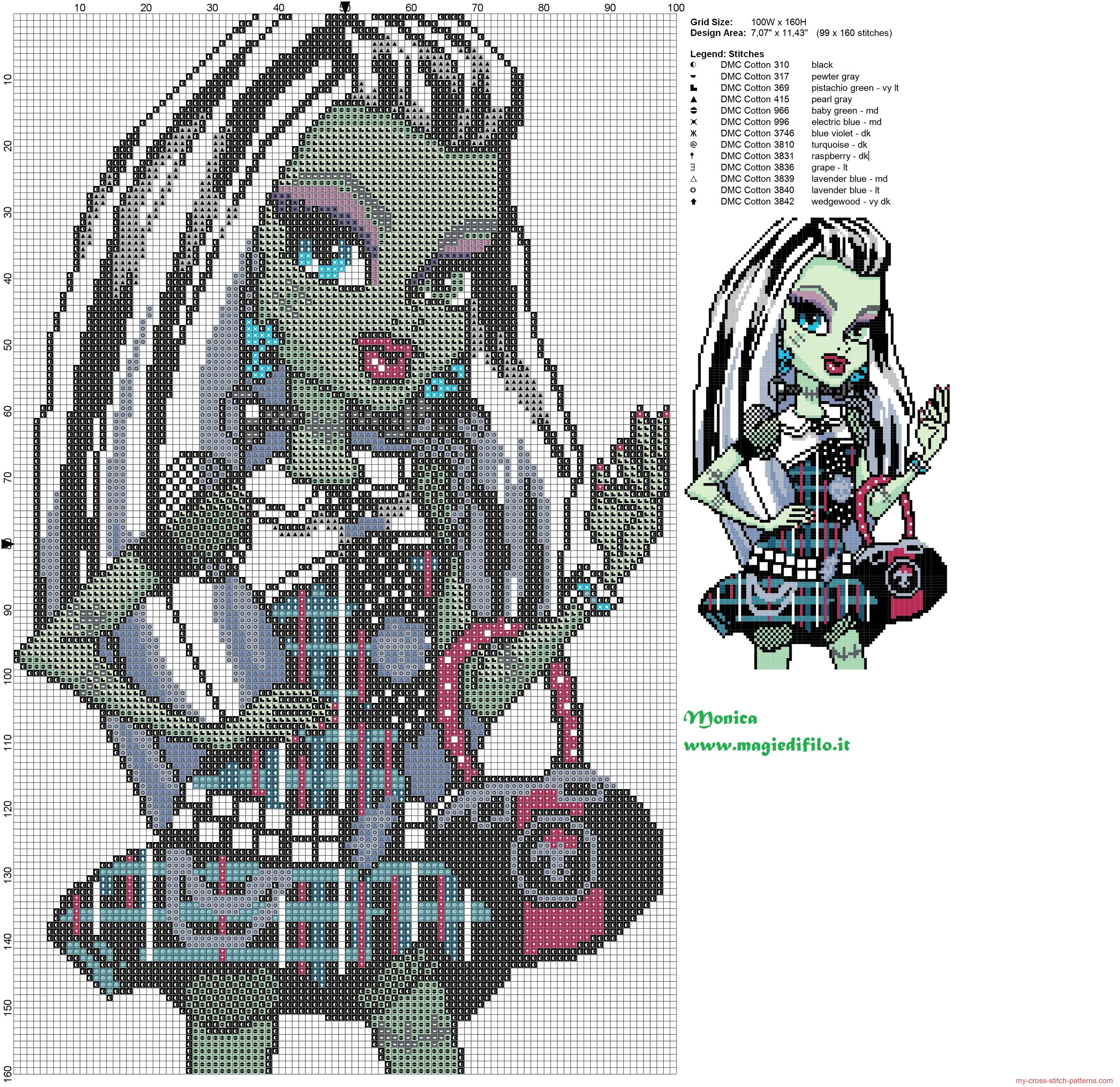 frankie_stein_monster_high_cross_stitch_pattern_