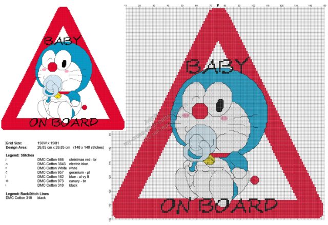 free_cross_stitch_pattern_doraemon_baby_on_board_148x148