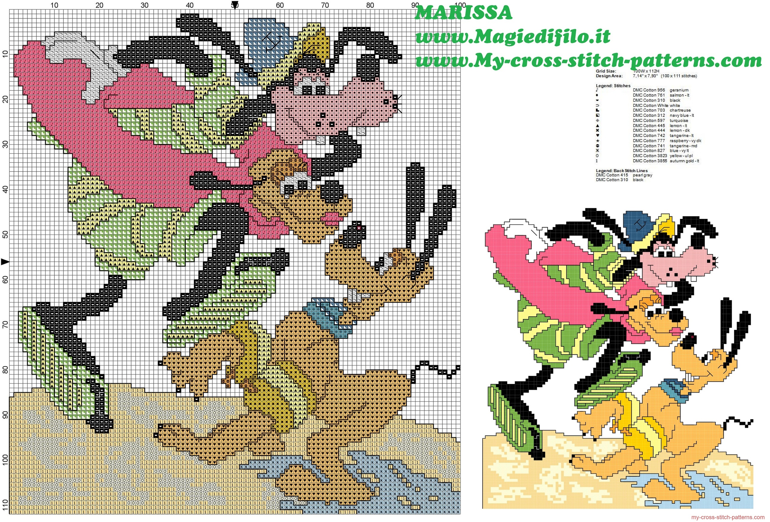 free_cross_stitch_pattern_goofy_and_pluto_on_vacation