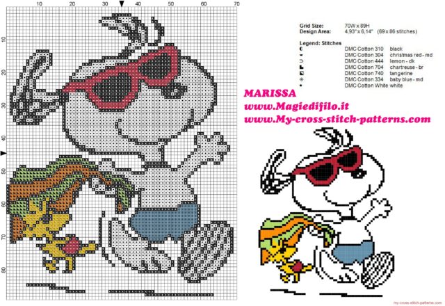 free_cross_stitch_pattern_peanuts_snoopy_and_woodstock_on_vacation