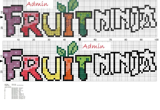 fruit_ninja_logo_cross_stitch_pattern_free_100x126_x_12_dmc_threads