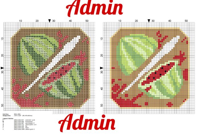 fruit_ninja_watermelon_cross_stitch_pattern_free