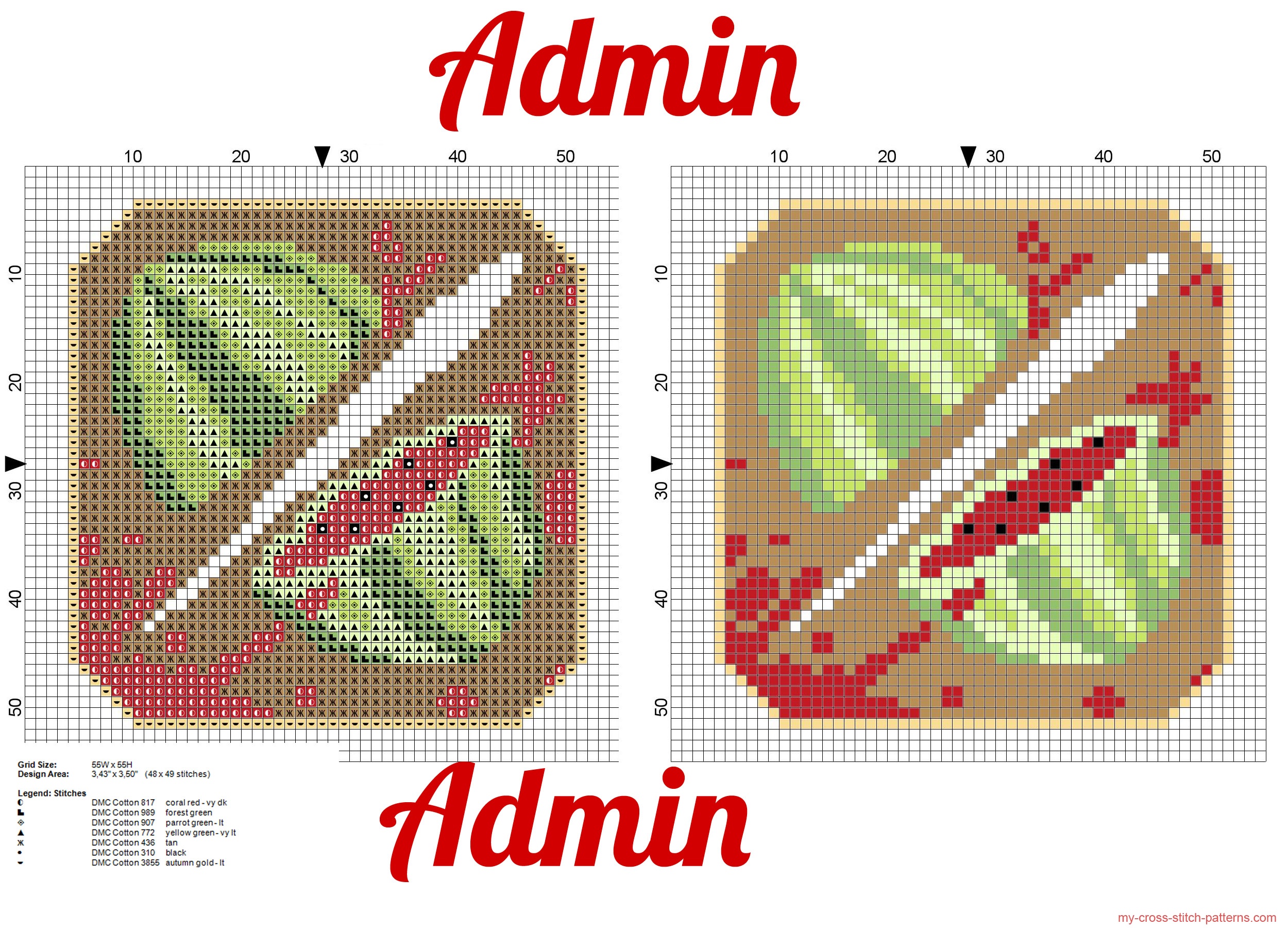 fruit_ninja_watermelon_cross_stitch_pattern_free