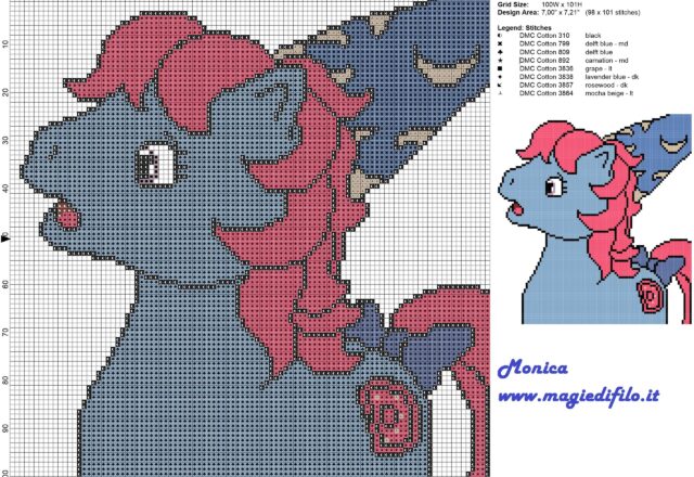 g1_big_brother_ponies_princess_royal_blue_cross_stitch_pattern_