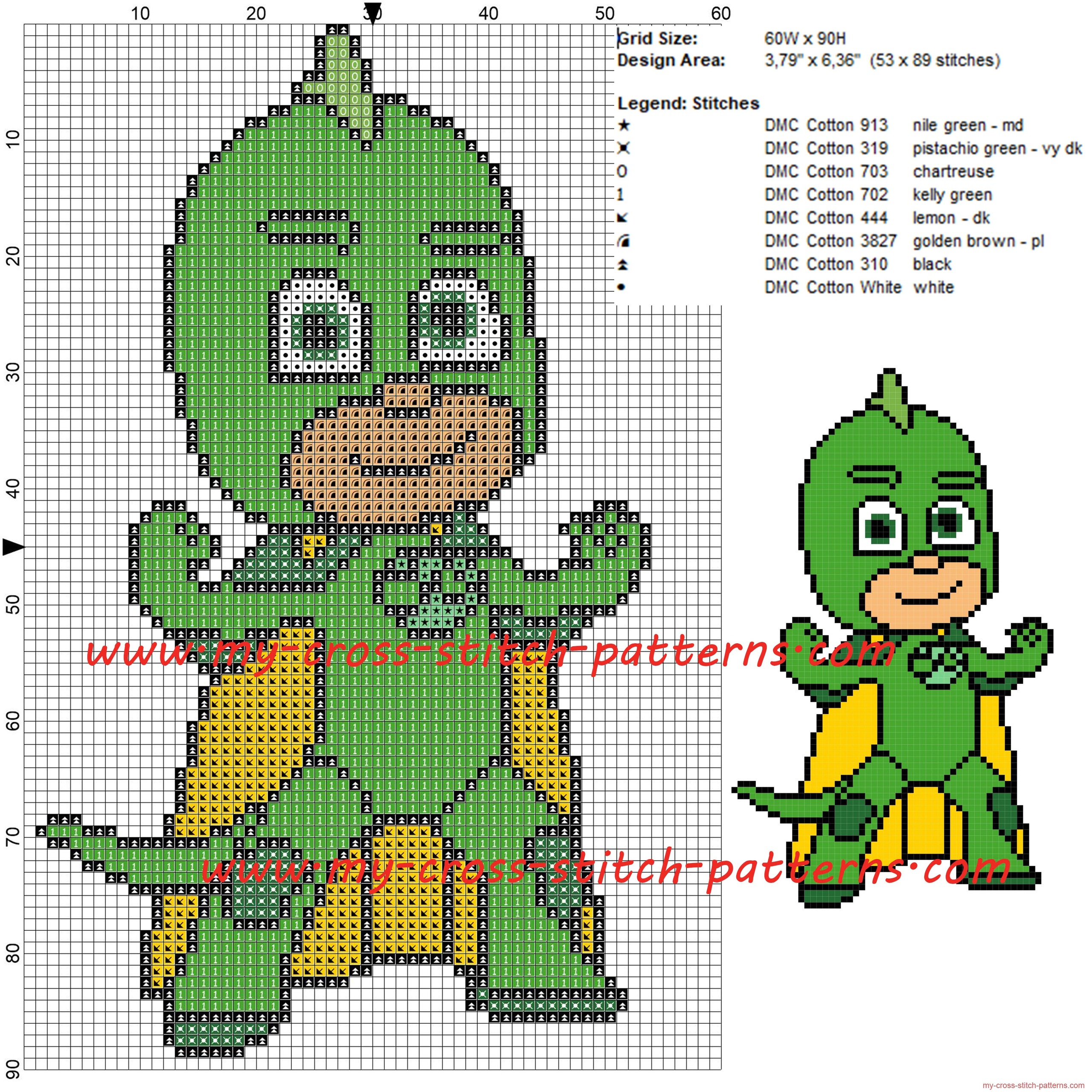 gekko_pj_masks_cross_stitch_pattern_