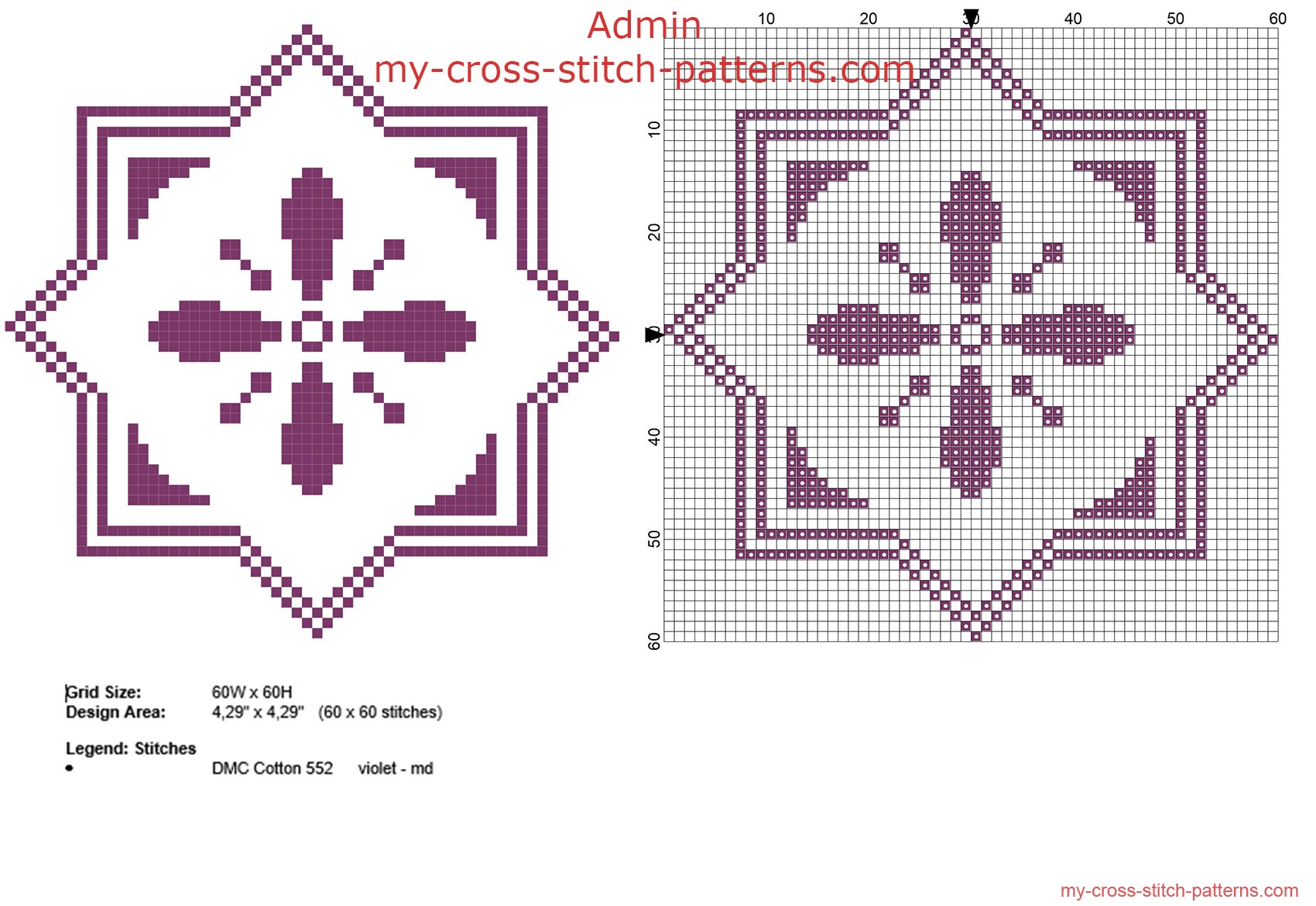geometric_violet_biscornu_60_x_60_stitches_free_cross_stitch_pattern_download
