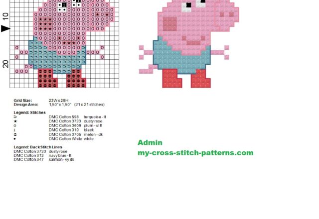 george_pig_cross_stitch_pattern_21x21