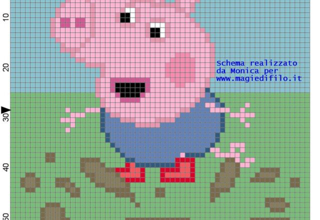 george_pig_on_the_mud_cross_stitch_pattern