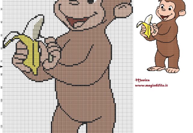 george_with_banana_curious_george_cross_stitch_pattern_