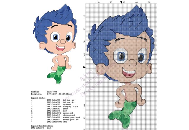 gil_from_bubble_guppies_free_cross_stitch_pattern