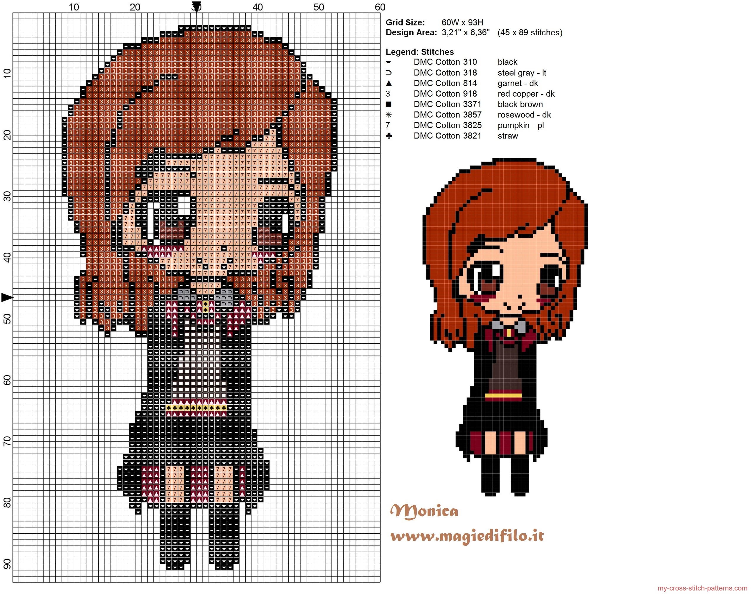 ginny_weasley_cross_stitch_pattern