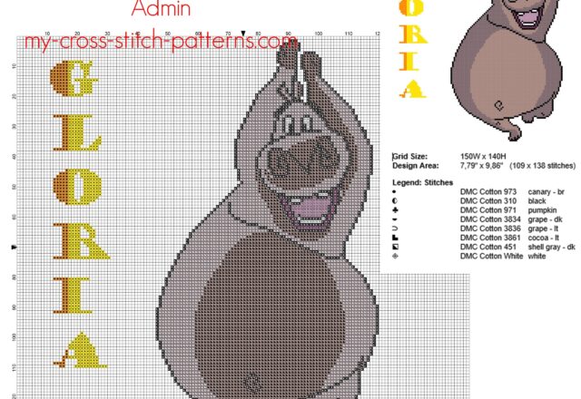 gloria_the_hippopotamus_madagascar_cartoon_movie_character_free_big_cross_stitch_pattern