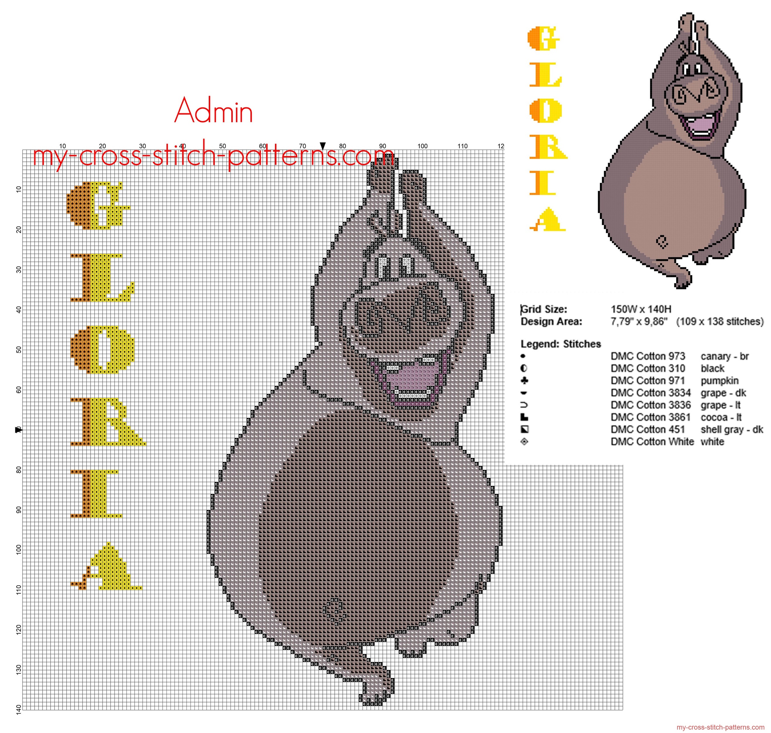 gloria_the_hippopotamus_madagascar_cartoon_movie_character_free_big_cross_stitch_pattern