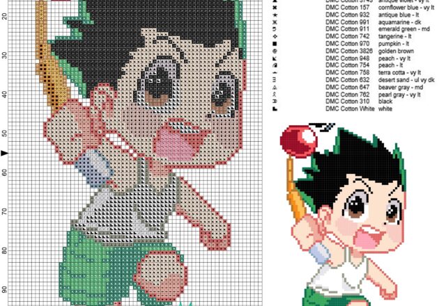 gon_freecss_hunter_x_hunter_cross_stitch_pattern_