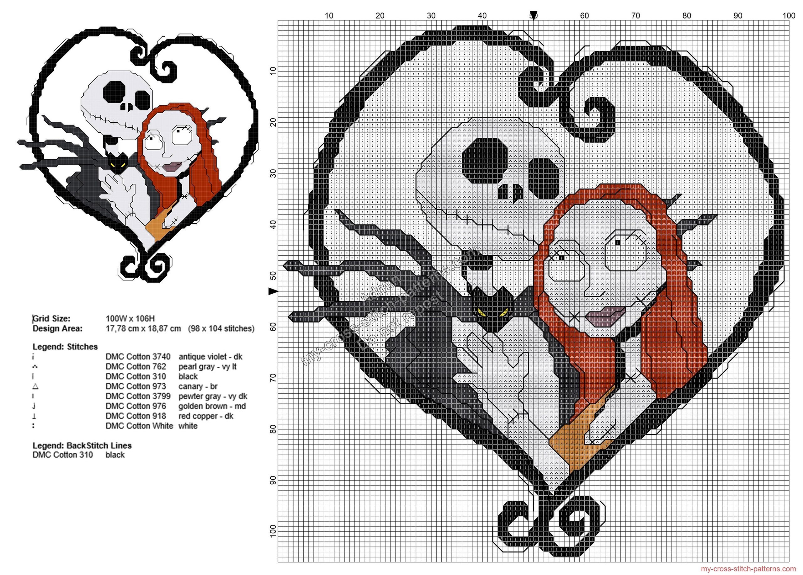 halloween_cross_stitch_pattern_jack_and_sally_the_nightmare_before_christmas_98x104