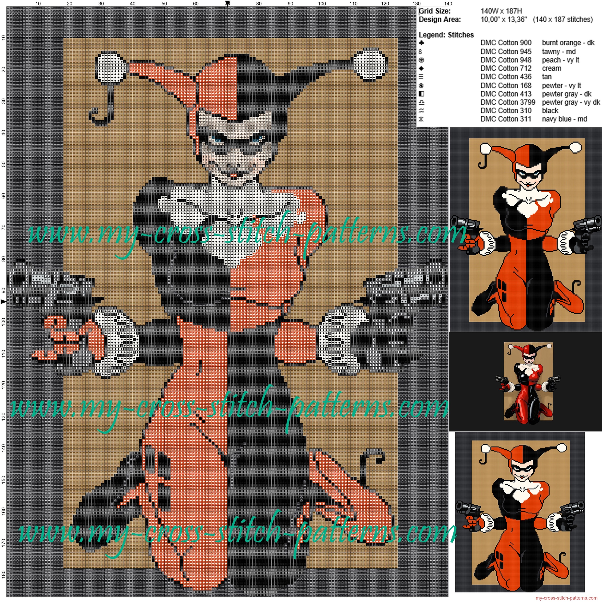 harley_quinn_cross_stitch_pattern_