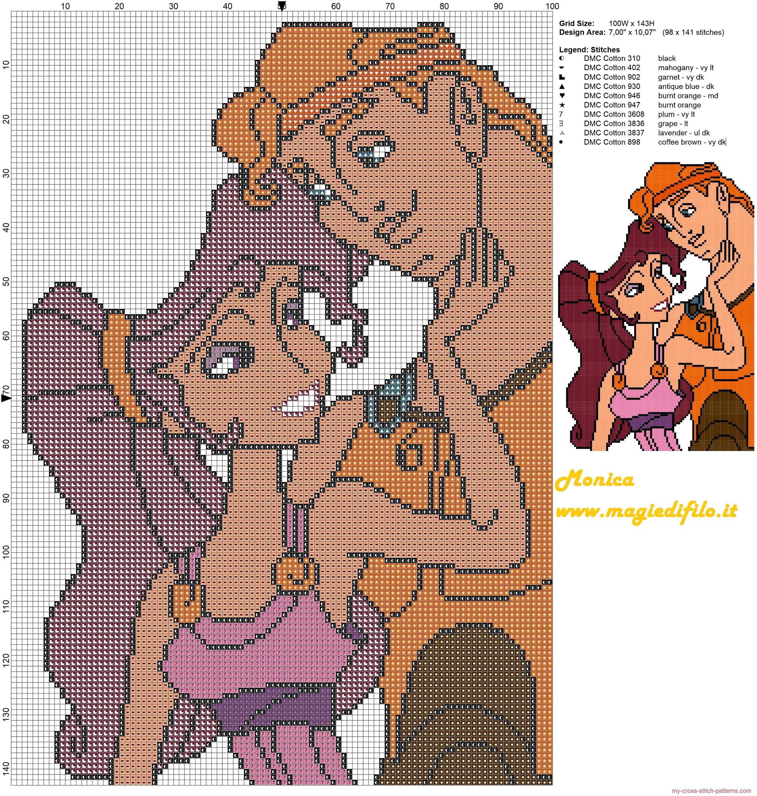 hercules_e_megara_cross_stitch_pattern_