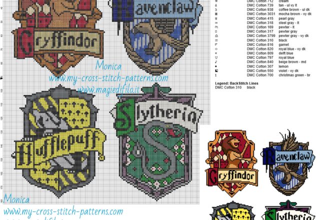 hogwarts_houses_cross_stitch_pattern_