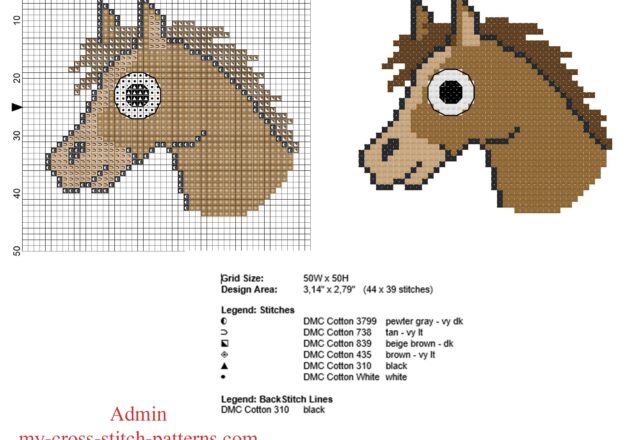 horse_head_free_and_small_cross_stitch_pattern