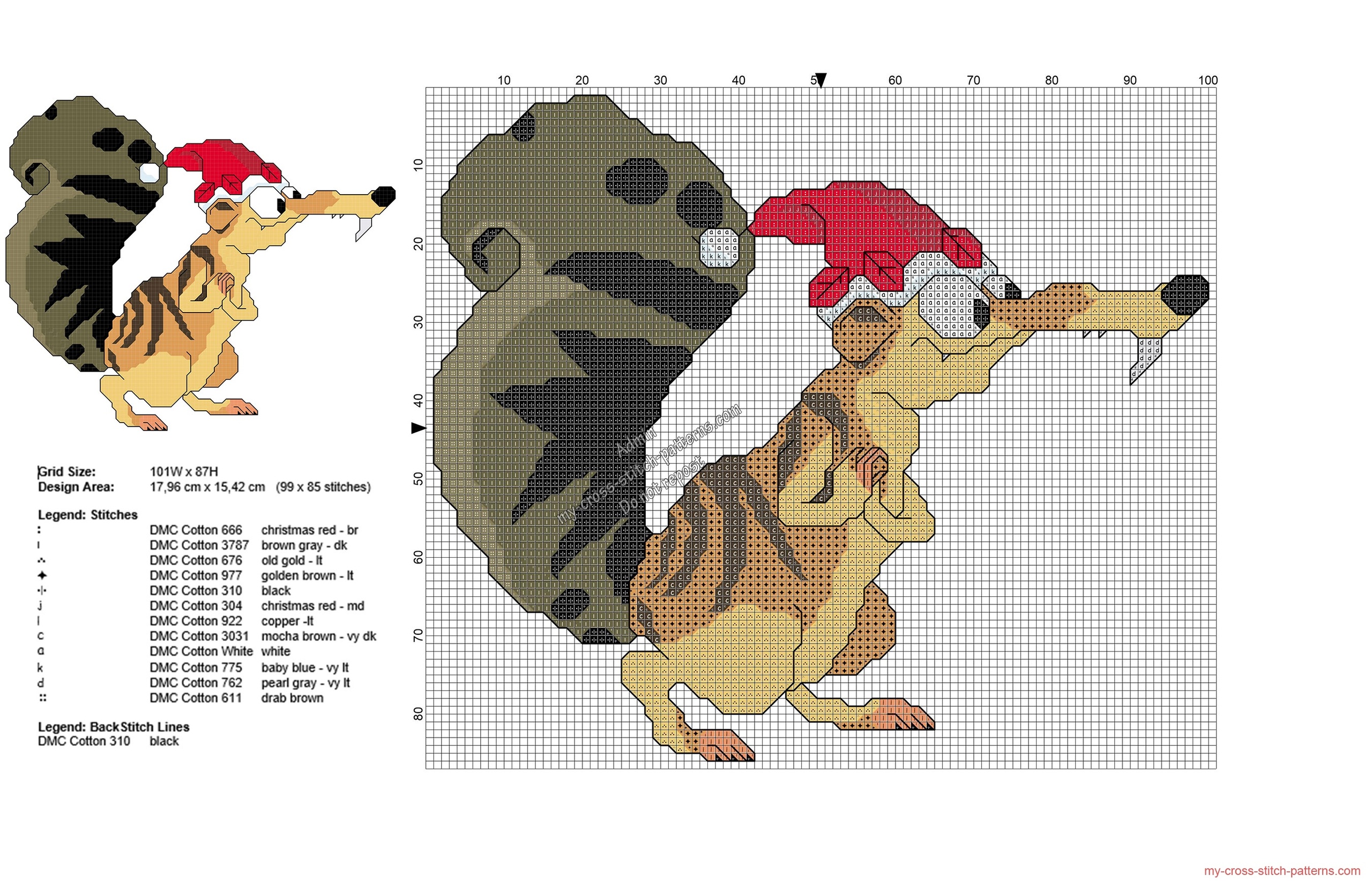 ice_age_christmas_scrat_free_cross_stitch_pattern_99x85