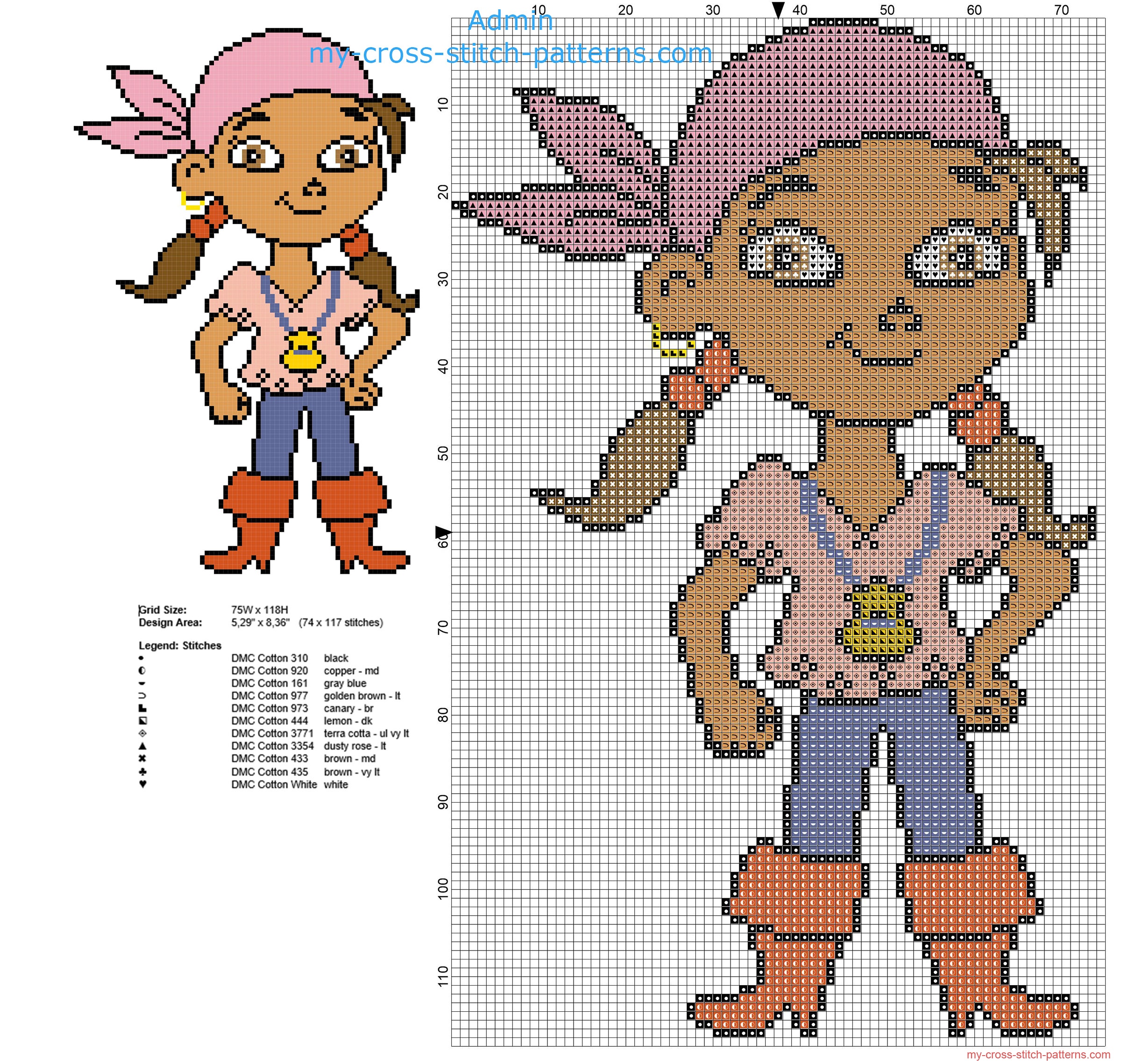izzy_from_disney_cartoon_jake_and_the_never_land_pirates_free_cross_stitch_pattern