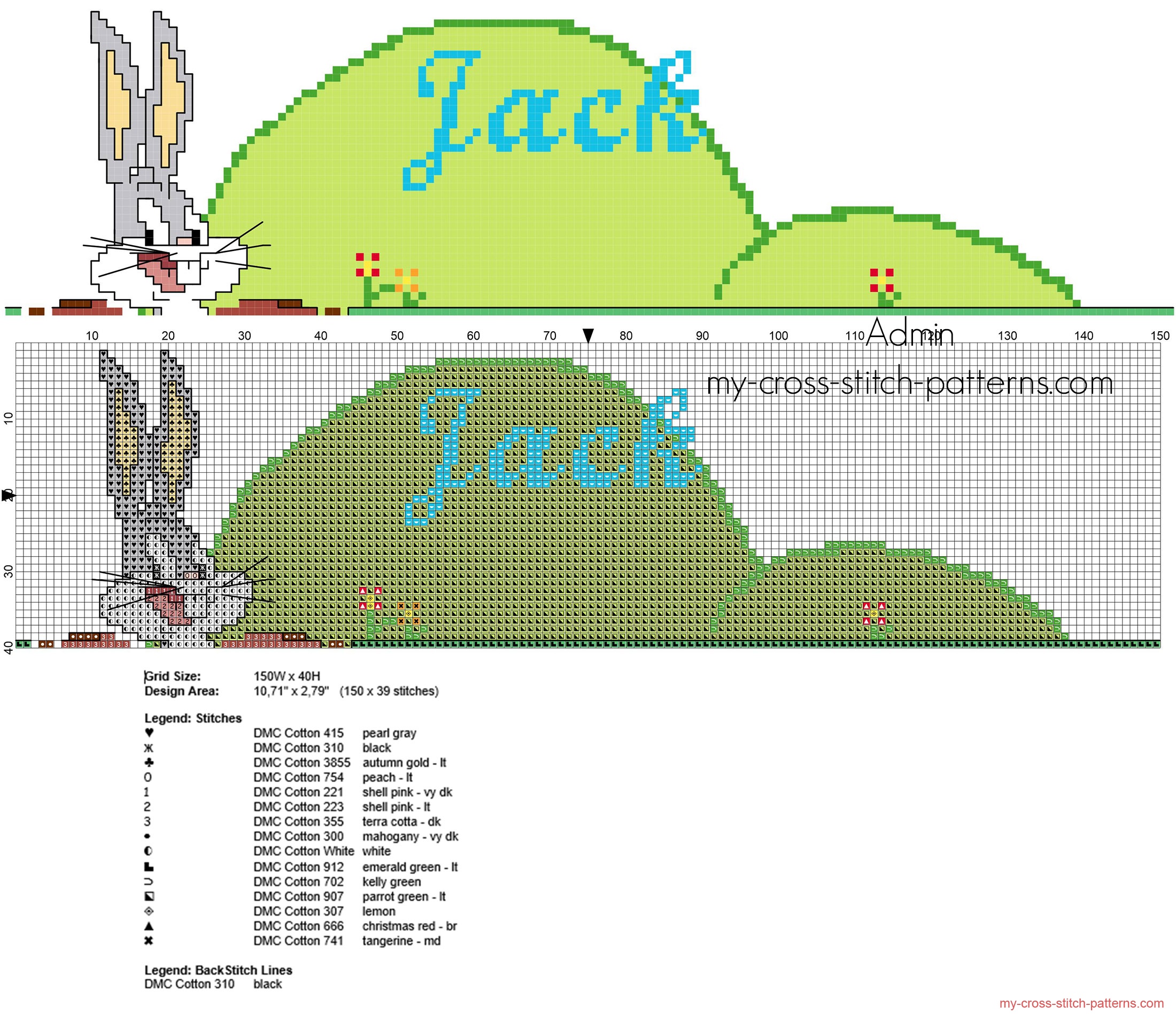 jack_cross_stitch_baby_male_name_with_looney_tunes_character_bugs_bunny
