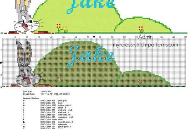 jake_cross_stitch_baby_male_name_with_looney_tunes_bugs_bunny