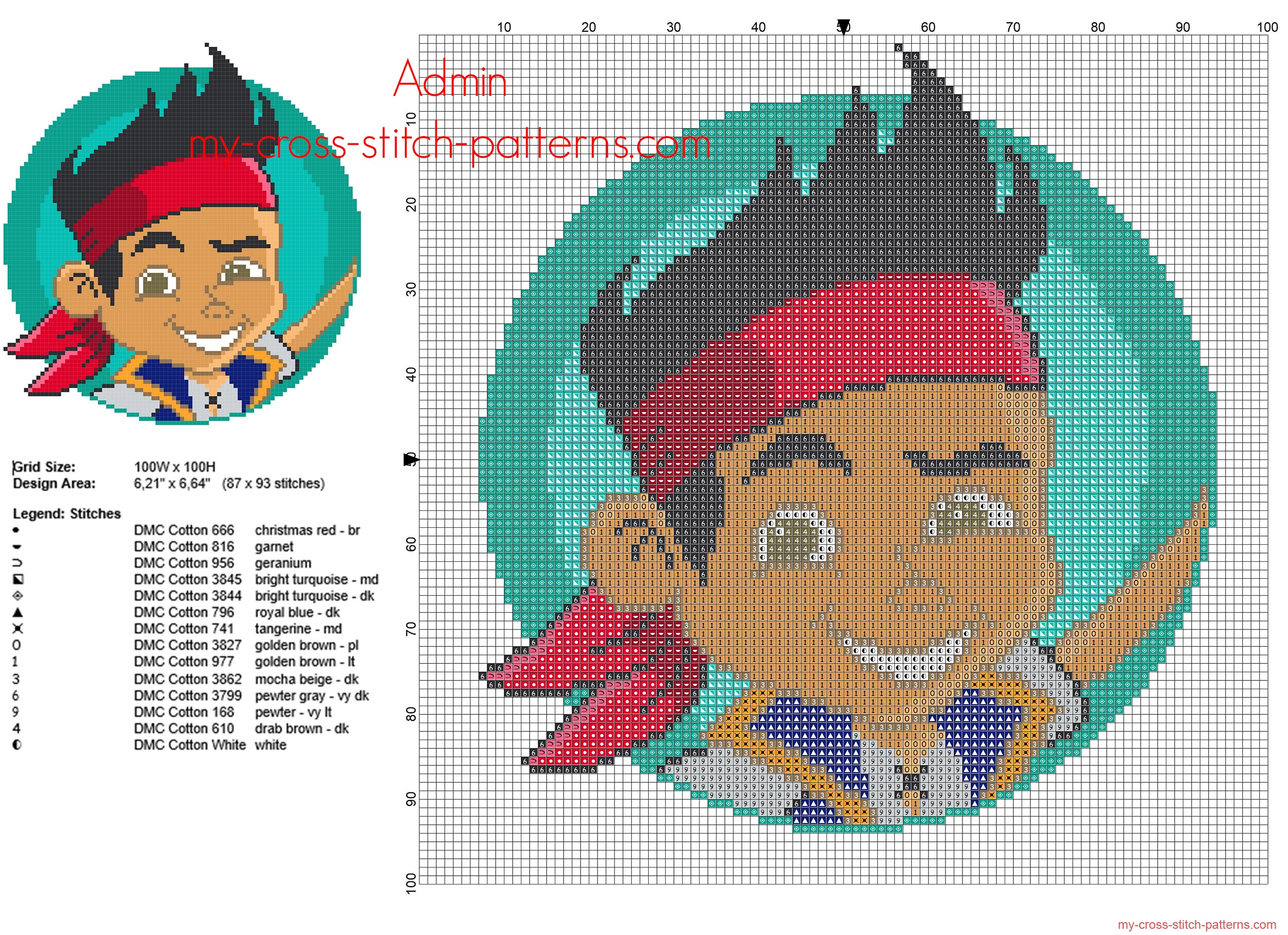 jake_in_a_circle_from_cartoon_disney_jack_and_the_never_land_pirates_cross_stitch_pattern