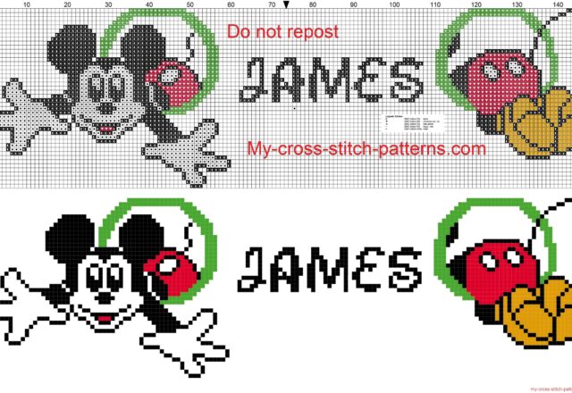james_name_whit_mickey_mouse_cross_stitch_patterns_free