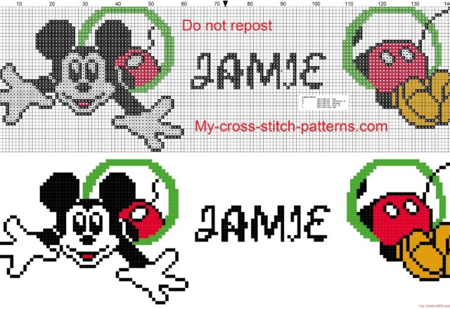 jamie_name_whit_mickey_mouse_cross_stitch_patterns_free