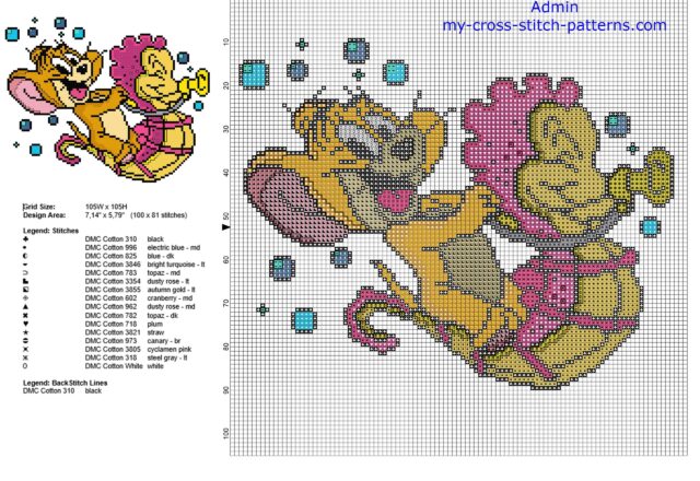 jerry_mouse_on_the_seahorse_free_cross_stitch_pattern