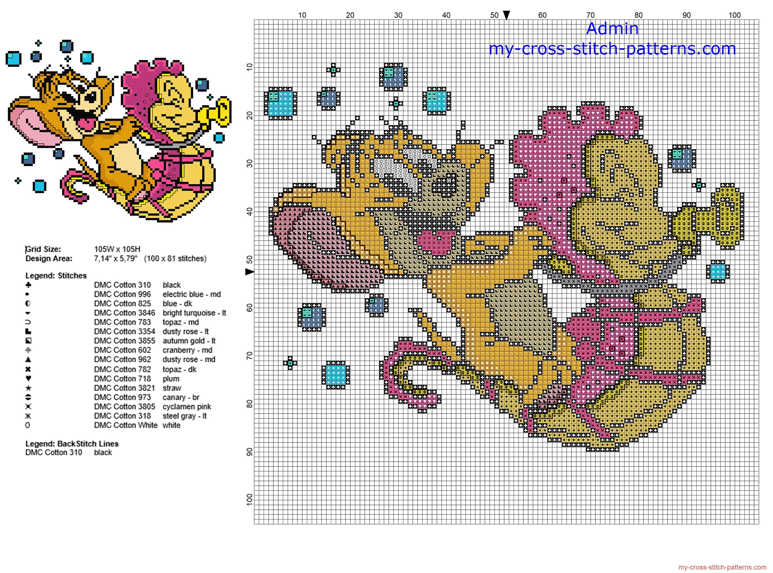 jerry_mouse_on_the_seahorse_free_cross_stitch_pattern