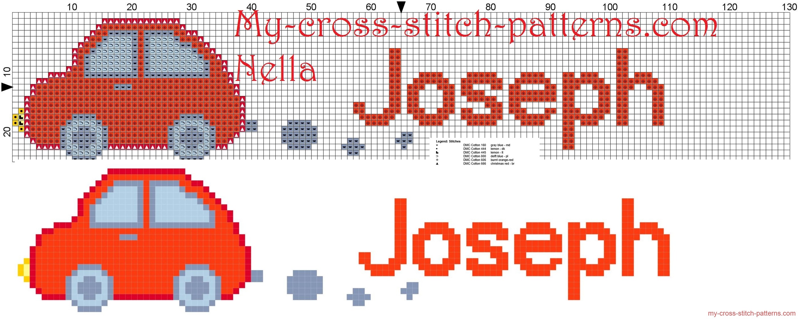 joseph_name_with_toy_car_cross_stitch_patterns