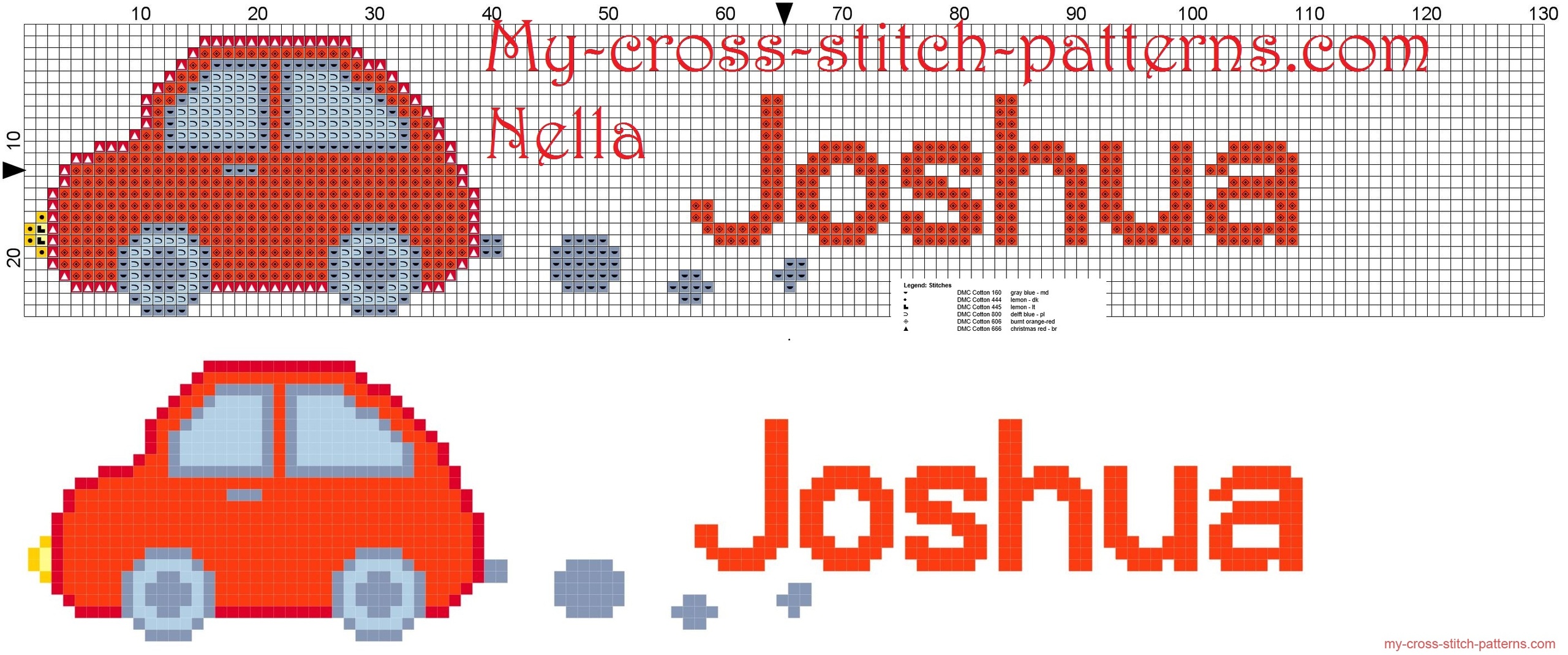 joshua__name_with_toy_car_cross_stitch_patterns