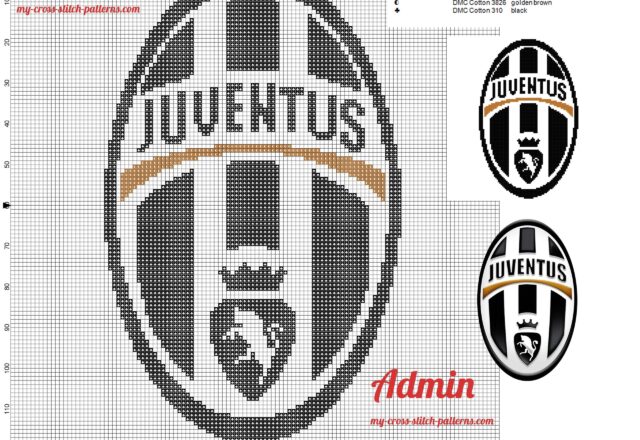 juventus_logo_cross_stitch_pattern_free