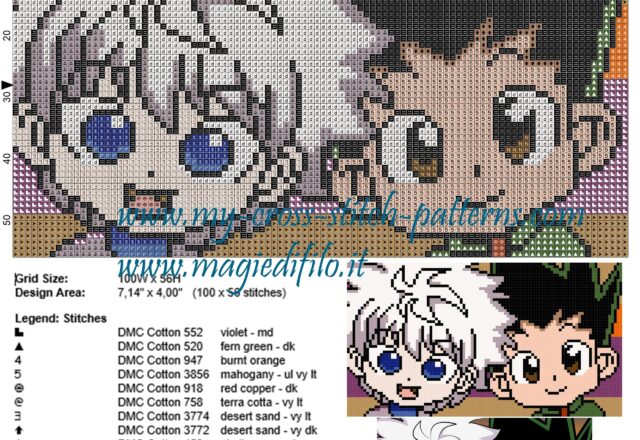 killua_e_gon_hunter_x_hunter_cross_stitch_pattern_