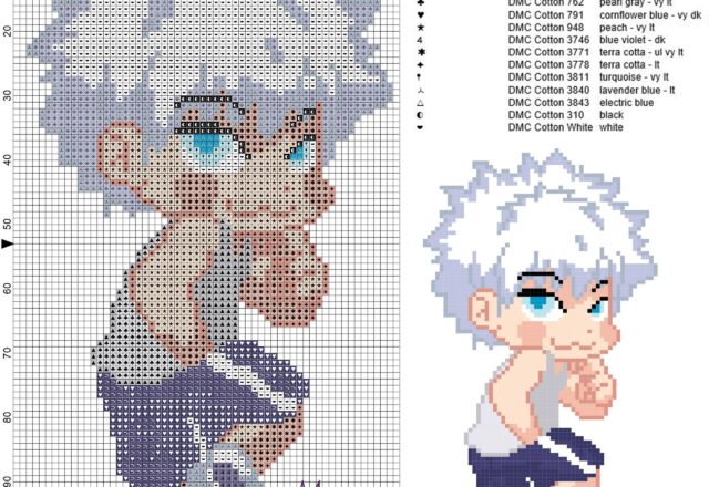 killua_hunter_x_hunter_cross_stitch_pattern_