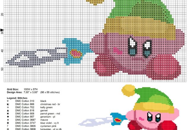 kirby_link_cross_stitch_pattern