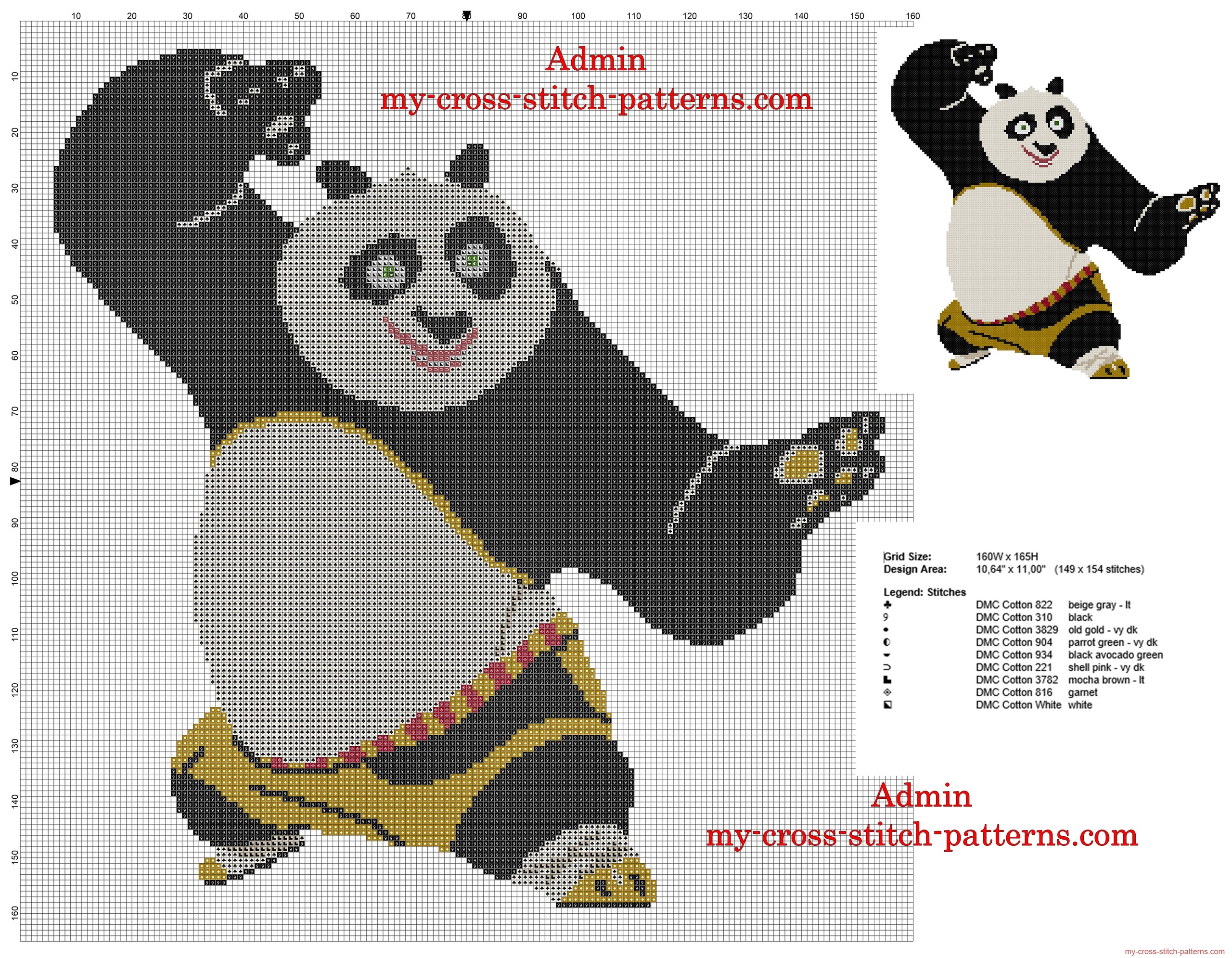 kung_fu_panda_cartoon_cross_stitch_pattern_in_about_150_stitches