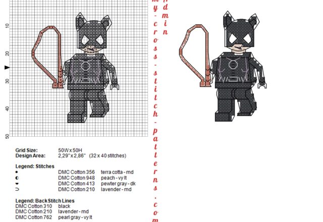 lego_catwoman_cross_stitch_pattern_32x40_6_dmc_threads