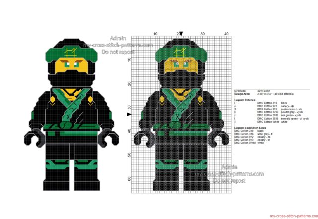 lego_ninjago_lloyd_free_cross_stitch_pattern_40x64