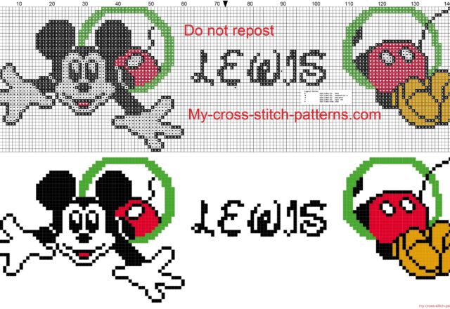 lewis_name_whit_mickey_mouse_cross_stitch_patterns_free